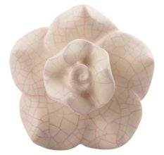 Cream And Pink Rose Ceramic Flower Knobs